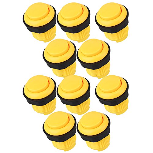 BQLZR cl¨¢sico de 28 mm ronda Arcade bot¨®n para Arcade Mame USB PC Joystick DIY paquete de 10