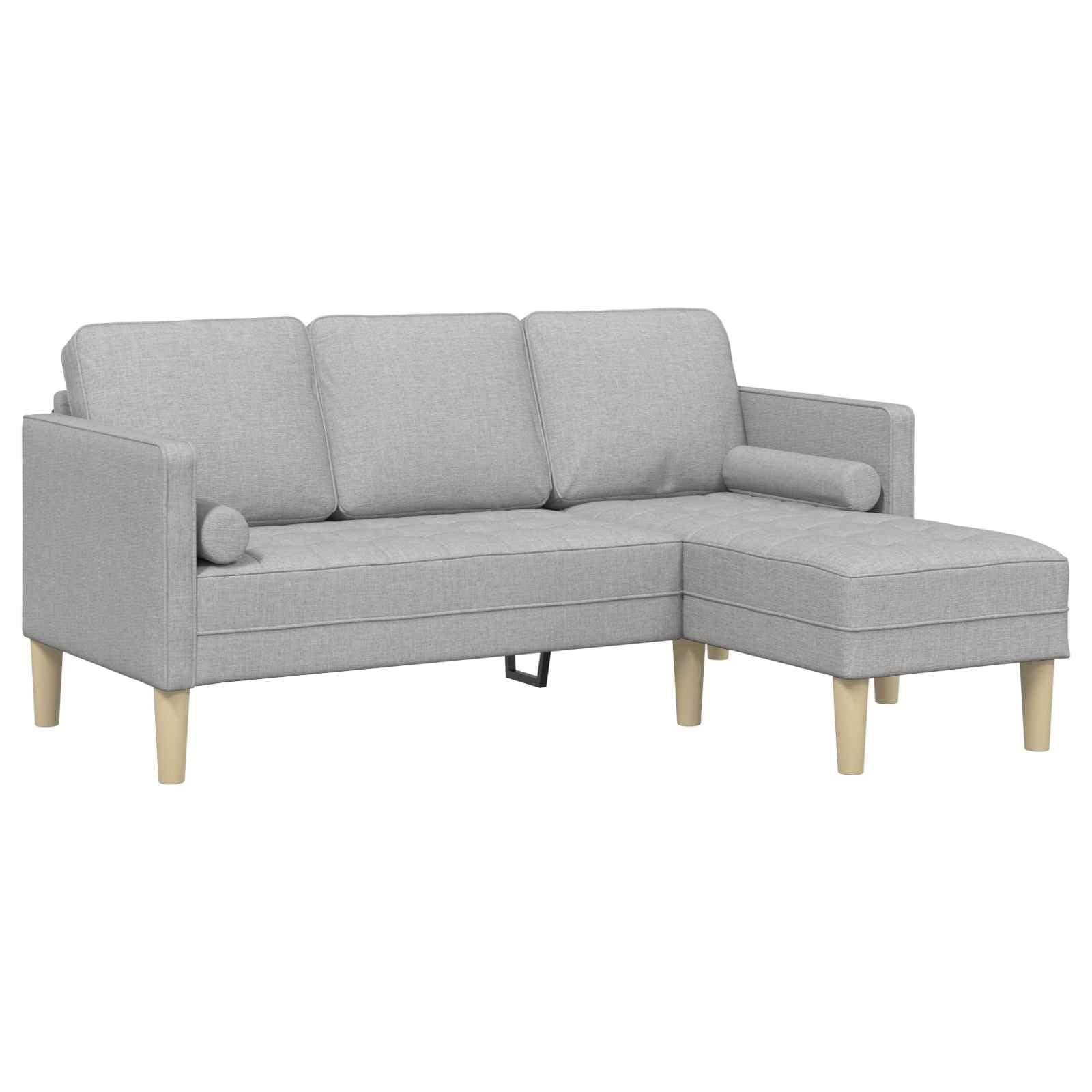 vidaXL Juego de Sofá Gris Nube 173 x 131 x 67 cm Poliéster