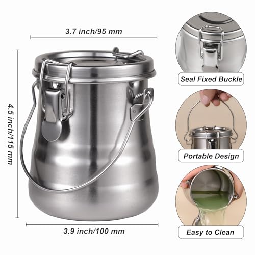 Dlicoda Paint Brush Cleaner and Holder - Airtight Stainless Steel Brush Washer for Painting with Removable Porous Filter (Large) - Thumbnail 2
