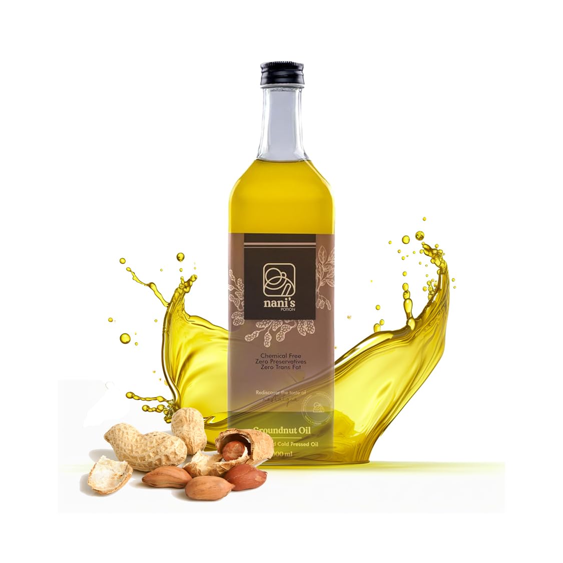 Nanis Potion Wood Pressed Groundnut Oil Glass Bottle , For Cooking , Peanut Oil , Cold Pressed , Kachi Ghani , Cold Pressed Groundnut Oil , A1 Grade Groundnuts , Groundnut Oil With Rich Aroma , Daily Cooking , 1000Ml (B0CYSQN2H3) Amazon Price History, Amazon Price Tracker