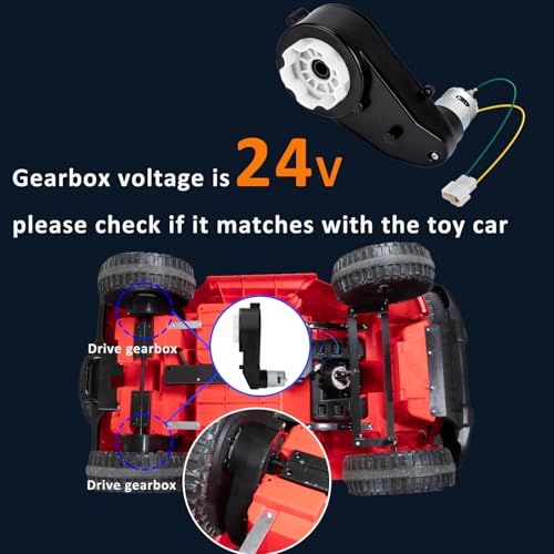 24v Motor-50000RPM for Power Wheels,RS555 High-Speed Steel Gears Motor Gearbox for Kids Ride on Car -18V-24V Motor Conversion Kit,Upgrade Replacement Parts (24v-50000RPM) by TUAGUI - Image 5