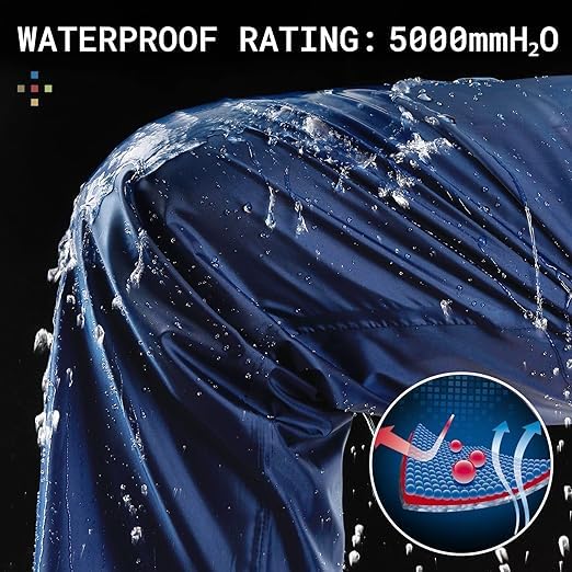 Image of Waterproof Rain Trousers, Breathable Outdoor Pants for Men and Women, Black