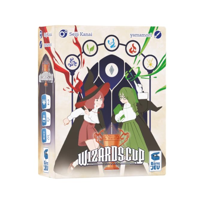 Wizards Cup – Juego de mesa estratégica para 2 jugadores – Juego de cartas – Duelo táctico – 12 años – Reflexión – Tamaño bolsillo – La caja de juego – Blackrock Games