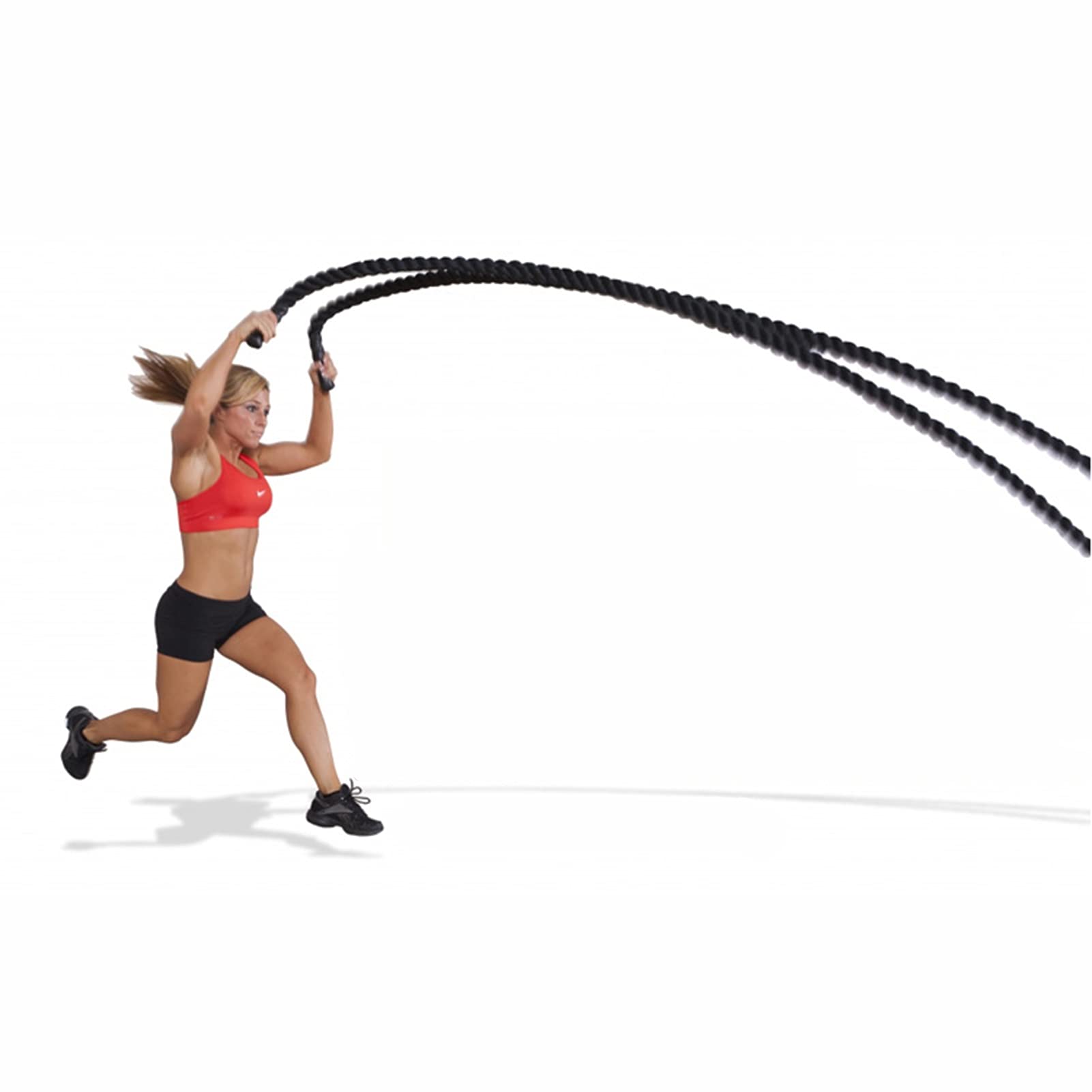Schweres Battle Rope 9m/12m/15m, Durchmesser 25mm, mit Festanker-Kit, Verschleißfest und Langlebig, Umfassendes Körpertrainingsseil, Aerobic Übung (Size : 15m)
