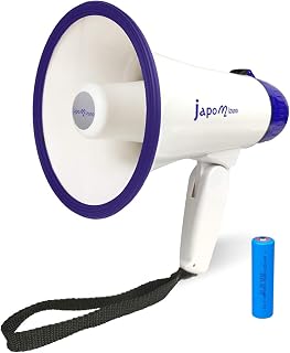 Rechargeable Megaphone Speaker,Portable Bullhorn with 240's Recording and Siren,800 Yard Range,Rechargeable Battery Included, Compatible with Alkaline Batteries,Powerful and Lightweight
