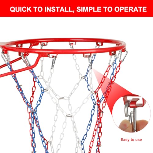 Image of Basketball Net Heavy Duty Replacement,Carbon Steel Chain Basketball net