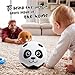 VangeBow Silent Indoor Soccer Balls for Toddlers 1-3, Inflatable Soft Plush Baby Toddler Soccer Ball Toys Gifts for 1 2 3 4 5 Year Old Boy Girl First Birthday Gift (Panda, Pump Include)
