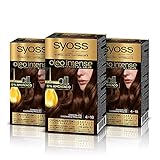 Syoss Oleo Intense Tinte permanente sin amoniaco 4-18 chocolate (pack de 3), tinte para cabello con resultados...