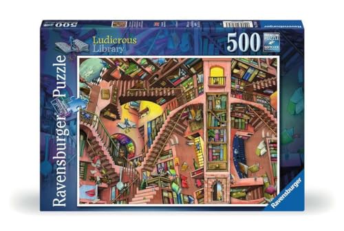 Ravensburger - Puzzle La biblioteca bislacca, 500 Pezzi, Idea regalo, per Lei o Lui, Puzzle Adulti