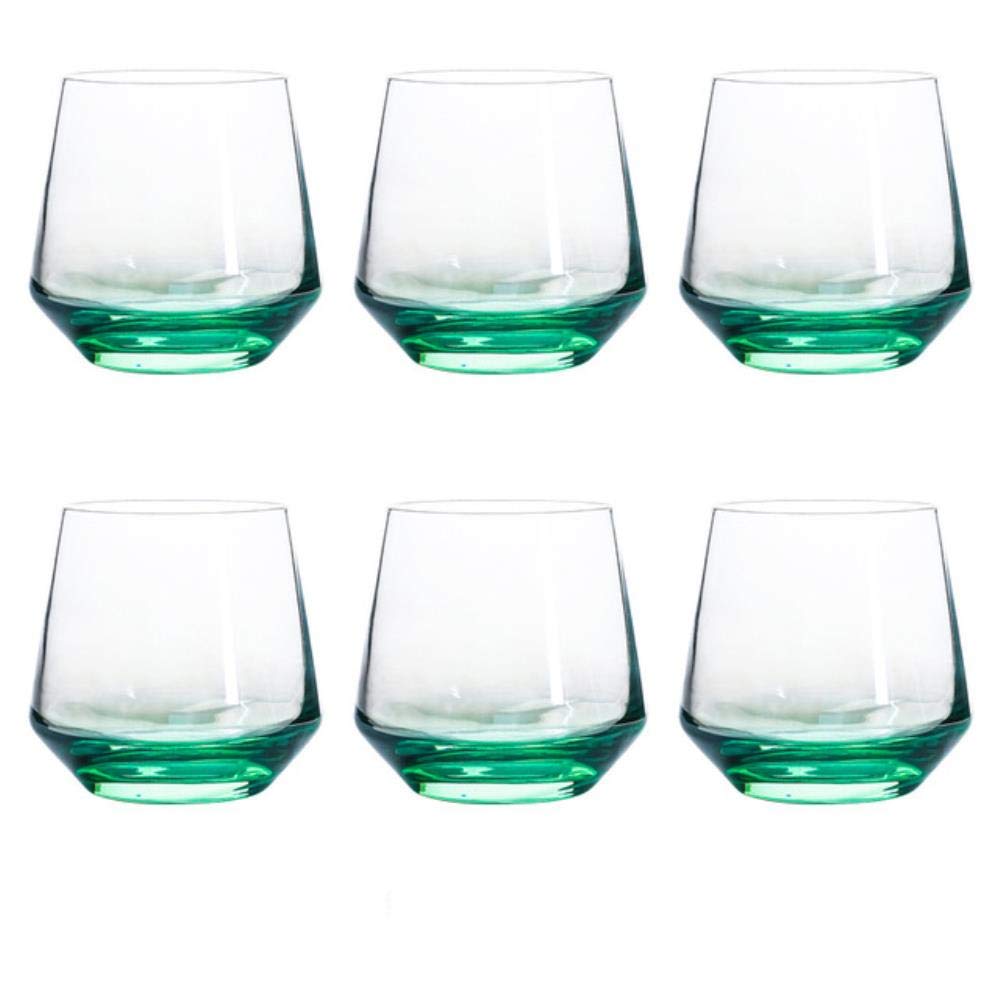 CXK Vasos arcoíris Cristal de Cerveza Plateado Copa de Vino Vaso de Agua de Vidrio Bar Copa de Vino, 7 Piezas