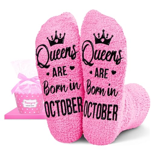 Image of HAPPYPOP Birthday Gifts Ideas for Mom - Pink Month Birthday Socks for Women