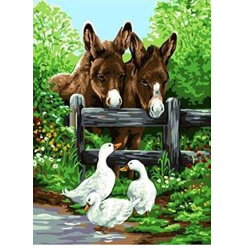 CYKEJISD Puzzle Adulte 1000 Pièces Ânes Et Oies Bricolage pour Mur De Salon Puzzle en Bois Classique Puzzle 3D Puzzle Cover