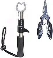 Kit Alicate Pega Peixe Inox Mais Alicate De Pesca Tira Anzol