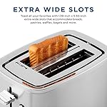 GE 2 Slice Stainless Steel Toaster, Extra Wide Slots for Toasting Bagels, Breads, Waffles & More, 7 Adjustable Shade Settings, Removable Crumb Tray, Countertop Kitchen Essentials, 850 Watts - Image 2