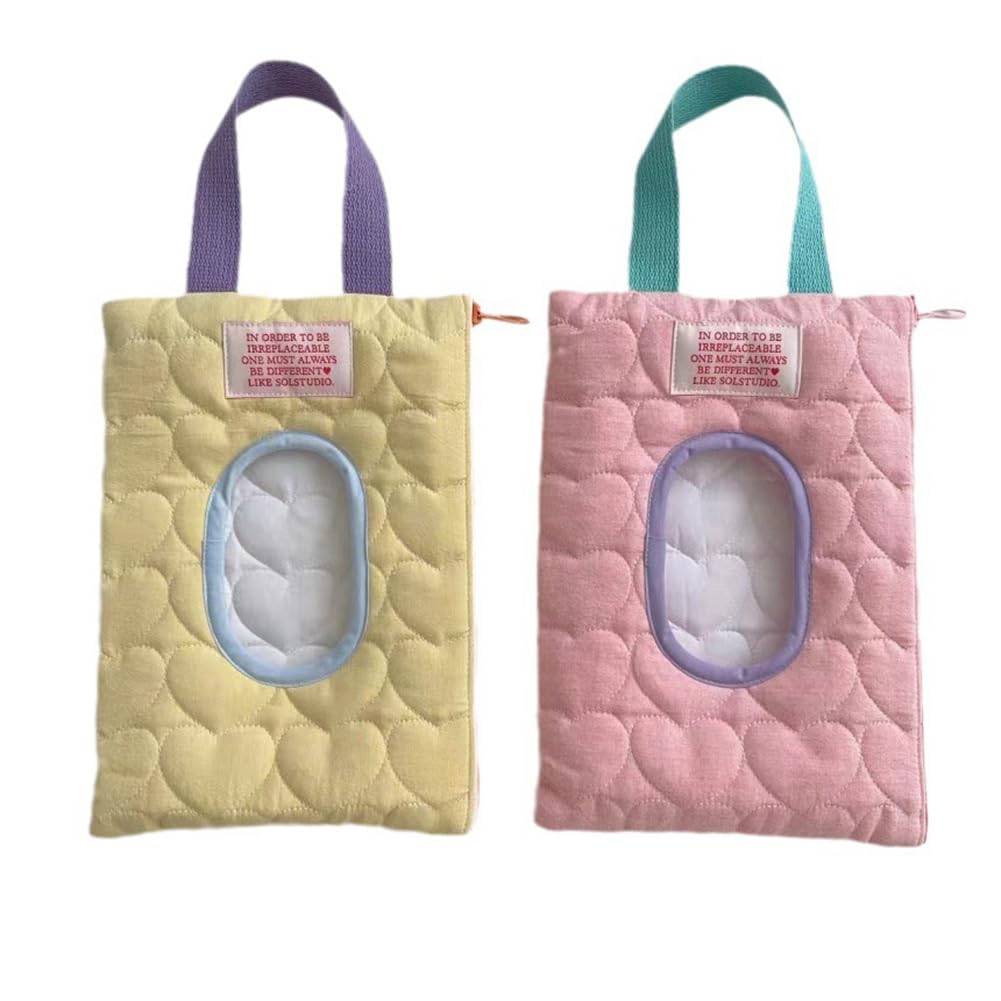 CTRLZS 2PCS Wet Wipes Hanging Bag Reusable Car Hanging Tissue Box Baby Stroller Hanging Bag