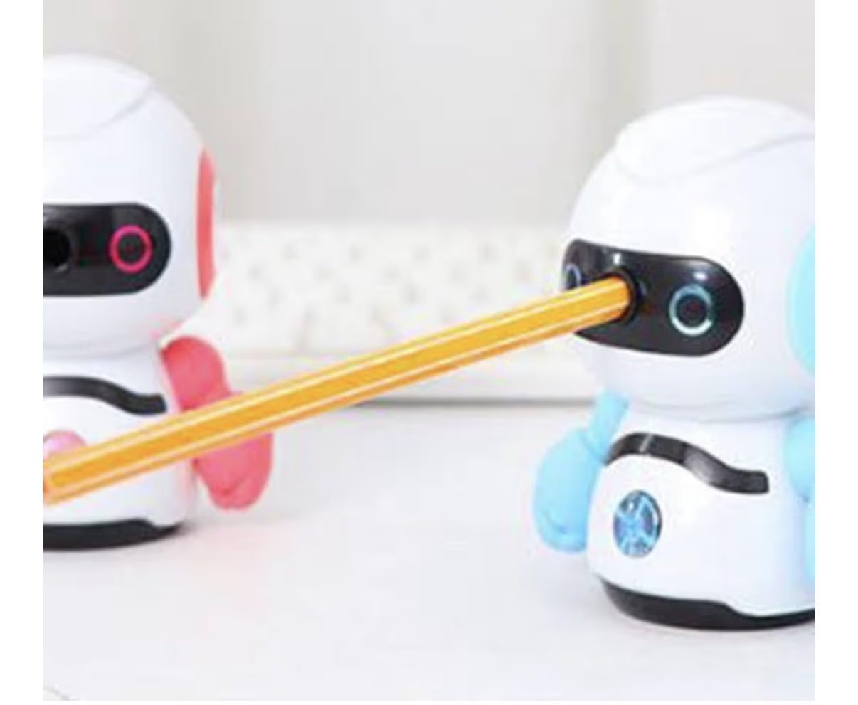 Robot Shaped Pencil Sharpener, Space Theme Manual Desktop Sharpener for Kids, Office Stationery Item, 1 Piece