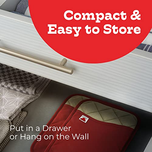 Big Red House Pot Holders For Kitchen Heat Resistant, Set Of 2, Silicone Pot Holders For Kitchen And Baking, Red #TOP6