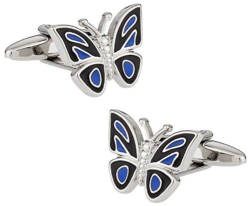 Mancuernillas Cuff-Daddy Butterfly en Esmalte con Caja miniatura 1