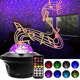 Fernsteuerung- & Sprachsteuerungs-System: Die Sprachsteuerungsfunktion ermöglicht es dem Lichtprojektor Sternenhimmel, das Licht je nach Musiktakt oder Ton zu verändern. Tanzen einfach mit den Beats!