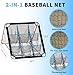 Portable Baseball Rebounder Net 5x4.3 Ft, 2-in-1 Dual-Sided Baseball Pitching Equipment w/Adjustable 12-Angle and 9 Pocket Nets, Multi-Sport Bounce Back Net for Hitting & Pitching Practice Training