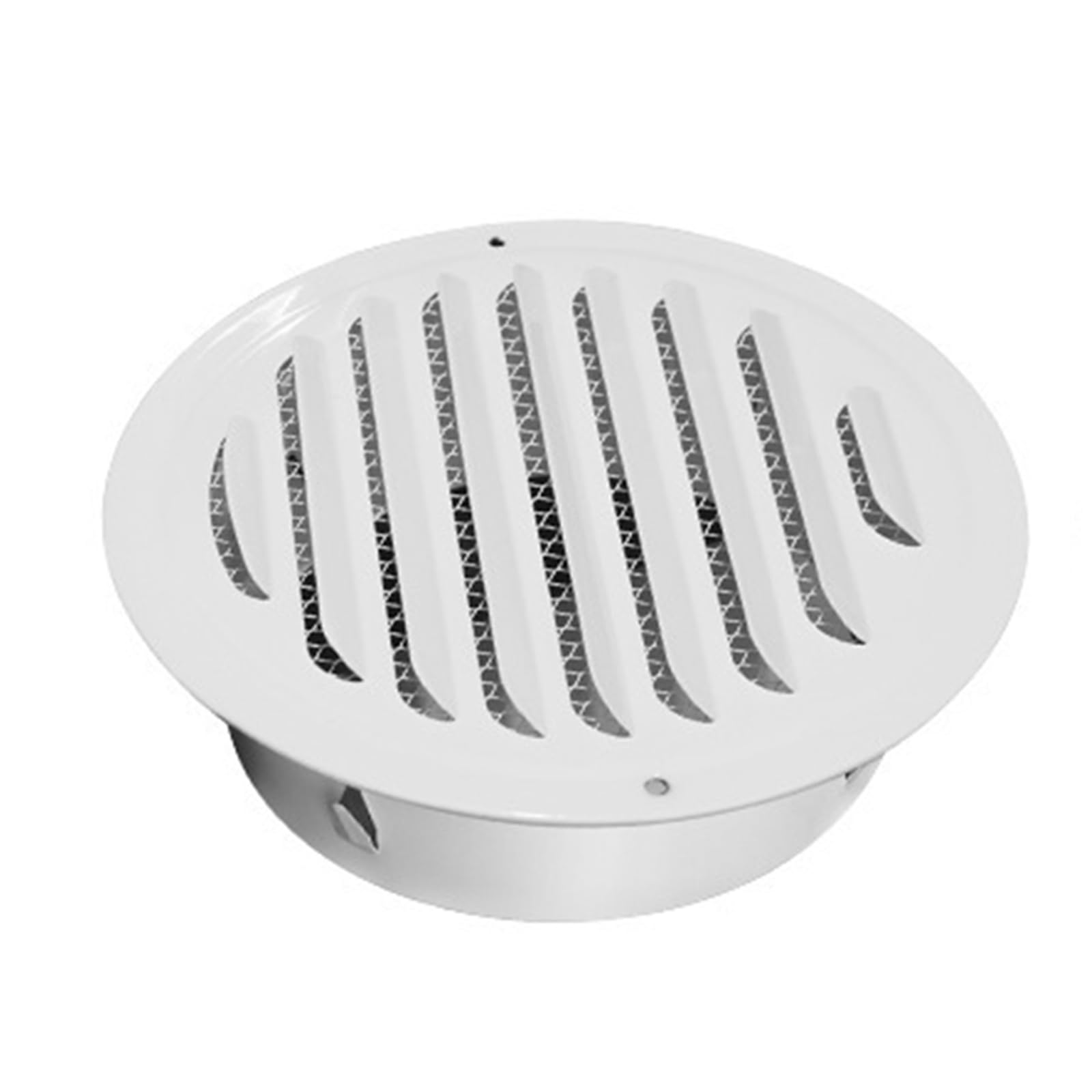 Stainless Steel Air Outlet Vent Louver Grille Covers with Screen Meshes Round Soffit Dryer Covers Enduring Louvered Grille Wall