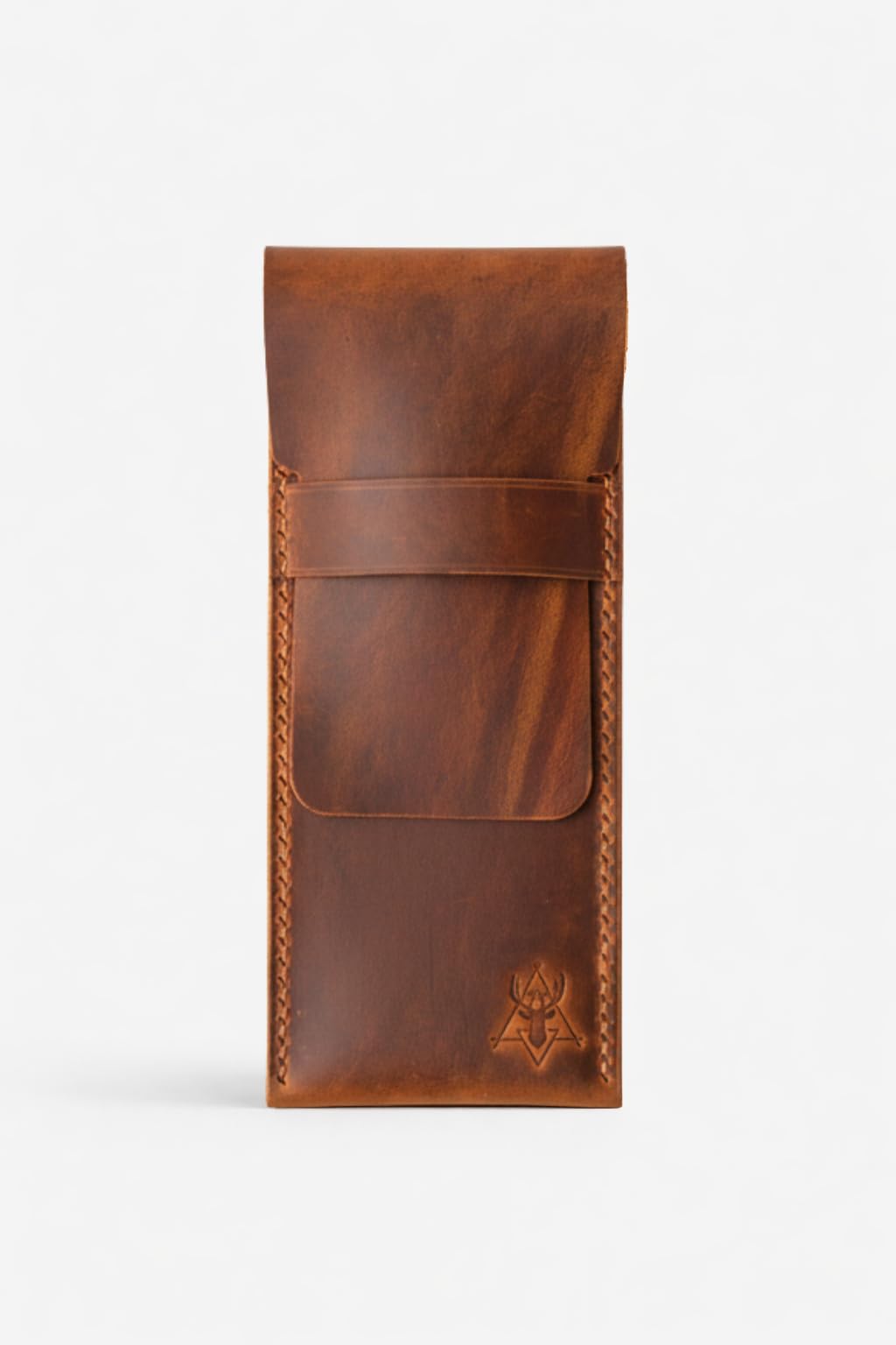 Oh Deer Leather Hakiki Deri Kalemlik – 4 Kalem Kapasiteli Tasarım - Camel