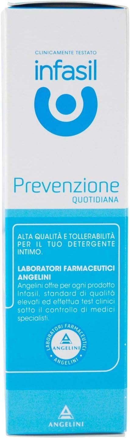 12x Infasil Detergente Intimo Prevenzione Quotidiana, mit Präbiotikum, pH 4,5, Tägliche Intimpflege, 200 ml,+ Italy shop Kostenloser Schlüsselanhänger