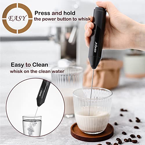 Espumador de leche de mano con pilas batidor eléctrico de espuma para café, café con leche, capuchino, chocolate… - Imagen 4