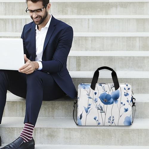 Bolso maletín con estampado azul para laptop 13-15.6 pulg miniatura 3