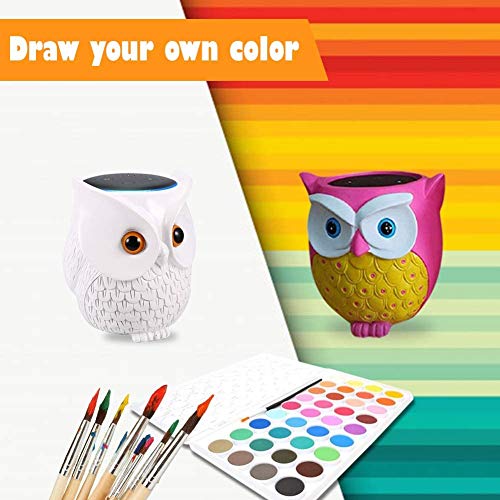DYTesa Owl Holder Stand, Statue Smart Speaker Holder Stand for 3rd Generation, Cartoon Decor Owl Shape Home Decor, White