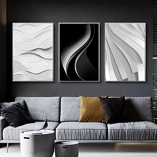 Art prints moderne abstrait 50x75cm lot de 3 toiles murales