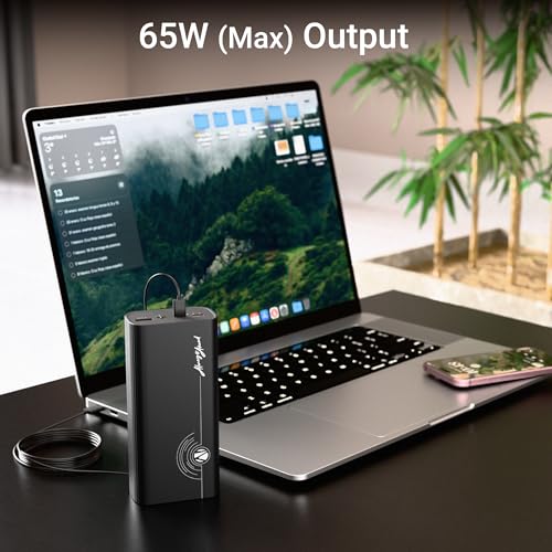 Image of ZEBRONICS 27000 mAh Power Bank | 65W PD3.0 | Fast Charging | Dual Type C & USB A | For iPhone, Android, Laptop,Tab, Earbuds | Flight Friendly | Metal Body | Circuit Protection | EnergiPOD 27R2 (Black)