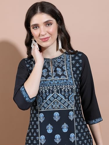 Image of Vishudh Women's Kurta | Regular Fit | Trendy Ethnic Top for Everyday Comfort