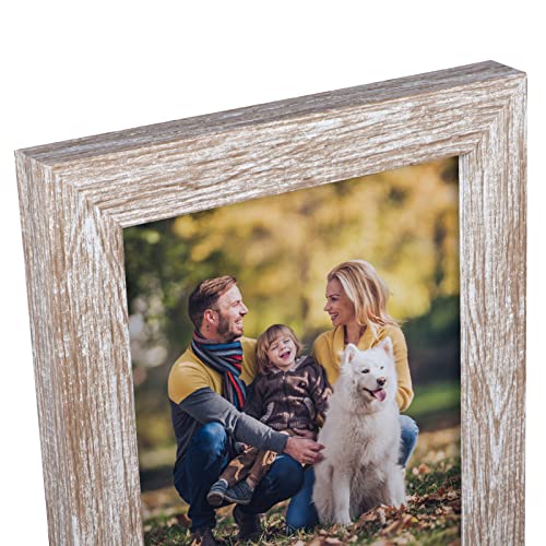 Lyeasw Rustic 5X7 Picture Frame Set Of 12, Multi Woodgrain Farmhouse Photo Frames For Wall Or Tabletop, Beige #TOP5