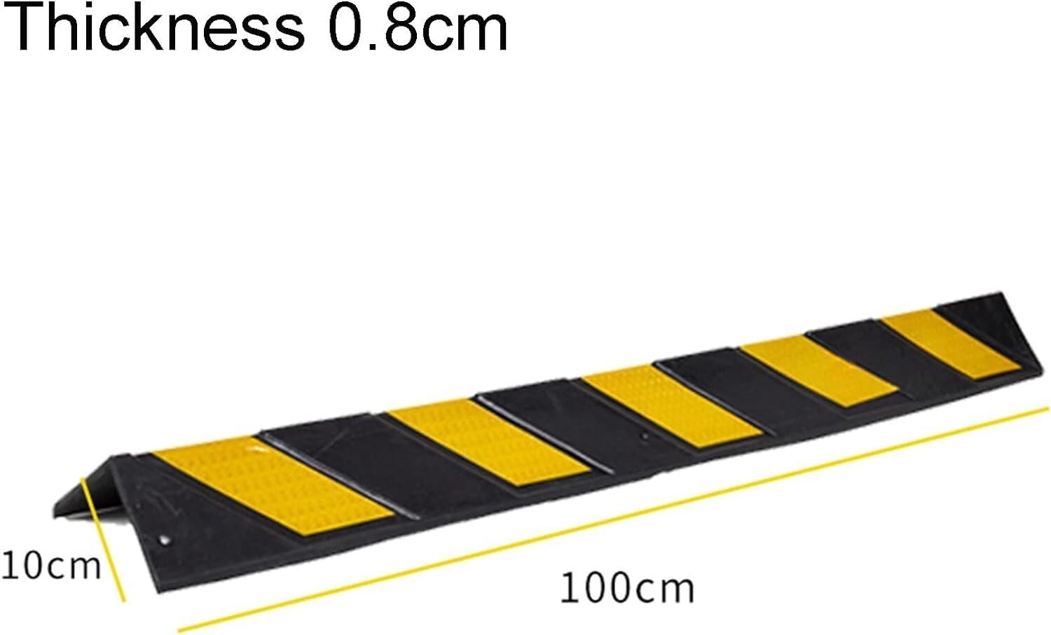 Paraspigoli per garage, protezione angolare a righe, protezione per paraurti auto, protezione angolare per parcheggio (nero + giallo, 8 pezzi)