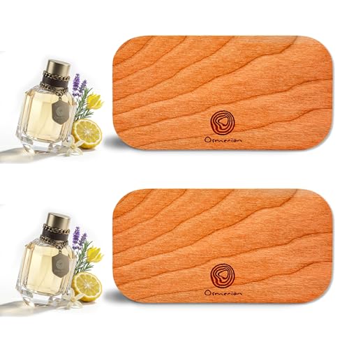 Car Air Freshener - Wood Air Freshener for Visor Clip - Long Lasting Car Odor Eliminator - Vehicle Scent Diffuser - Variety Scent Refill (2 Packs Refill, Cologne, NO CLIP)