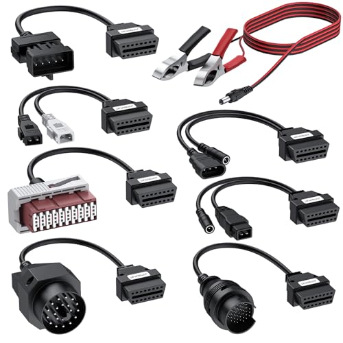 AUTOUTLET Un Ensemble de 8 Adaptateurs Kit de Câble d'Adaptateur de Diagnostic pour Appareil de Diagnostic Universel Auto OBD2 OBD1 Câble d'Adaptateur de Diagnostic pour AutoCom Delphi CDP DS150Er