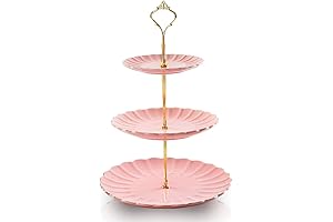 Sweejar 3-Tier Ceramic Tea Stand