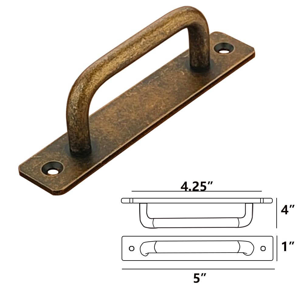 12 Pack 4 1/4 Inch 108 mm Copper Cabinet Handles Aluminum Cabinet Pulls Drawer Pulls