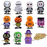 VEYLIN 12 Stück Halloween Aufziehspielzeuge für Kinder – Lustige Aufziehfiguren als Mitgebsel, Partyspielzeug, kleine Geschenke für Halloween, Süßes oder Saures