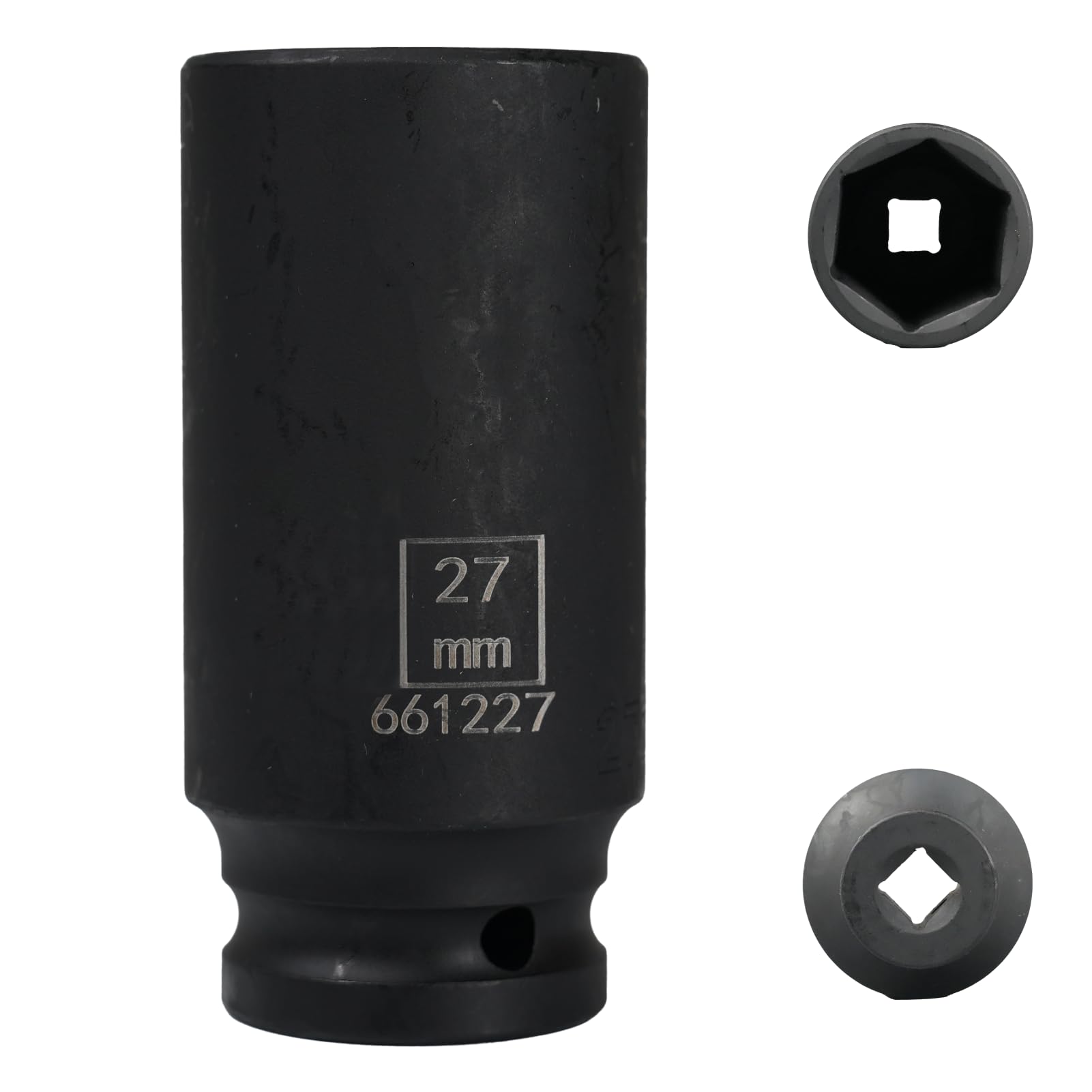 Bussola esagonale 1/2" 27mm, chiave a bussola, acciaio CR-MO, lunghezza 78mm