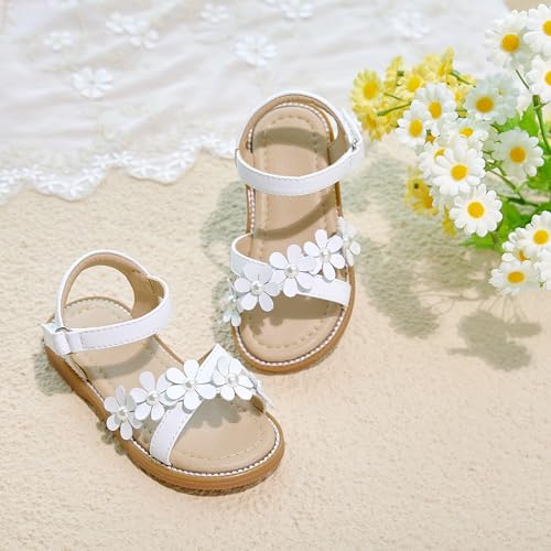 Image of Otter MOMO Girls Open Toe Princess Flat Sandals with Comfort Sole Summer Sandals