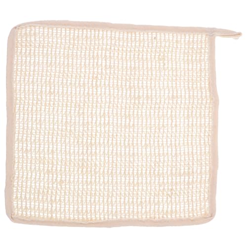 TOPPERFUN Plant Fiber Cotton-Linen Body Scrub Towel Exfoliating Washcloth for Shower Bathing, Back Scrubber with Foaming Mesh, Suitable for Sensitive Skin and Daily Deep Cleansing