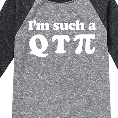 Instant Message - I'm Such A Q T Pi - Toddler and Youth Raglan Graphic T-Shirt3