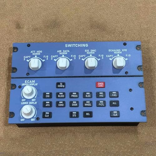 Image of Flight Simulator Controller, A32X ECAM Home Cockpit Panel for MSFS 2020 /2024, FE-NIX, FB-W on Windows, Plug-and-Play Display Unit
