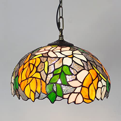 Lustre vitrail anti-éblouissement Suspension ajustable pour salon sombre