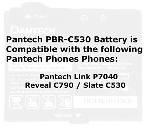 Pantech Pbr-C530 930Mah Battery For Pantech Link P7040 / Reveal C790 / Slate C530 - Non-Retail Packaging - Black #TOP2