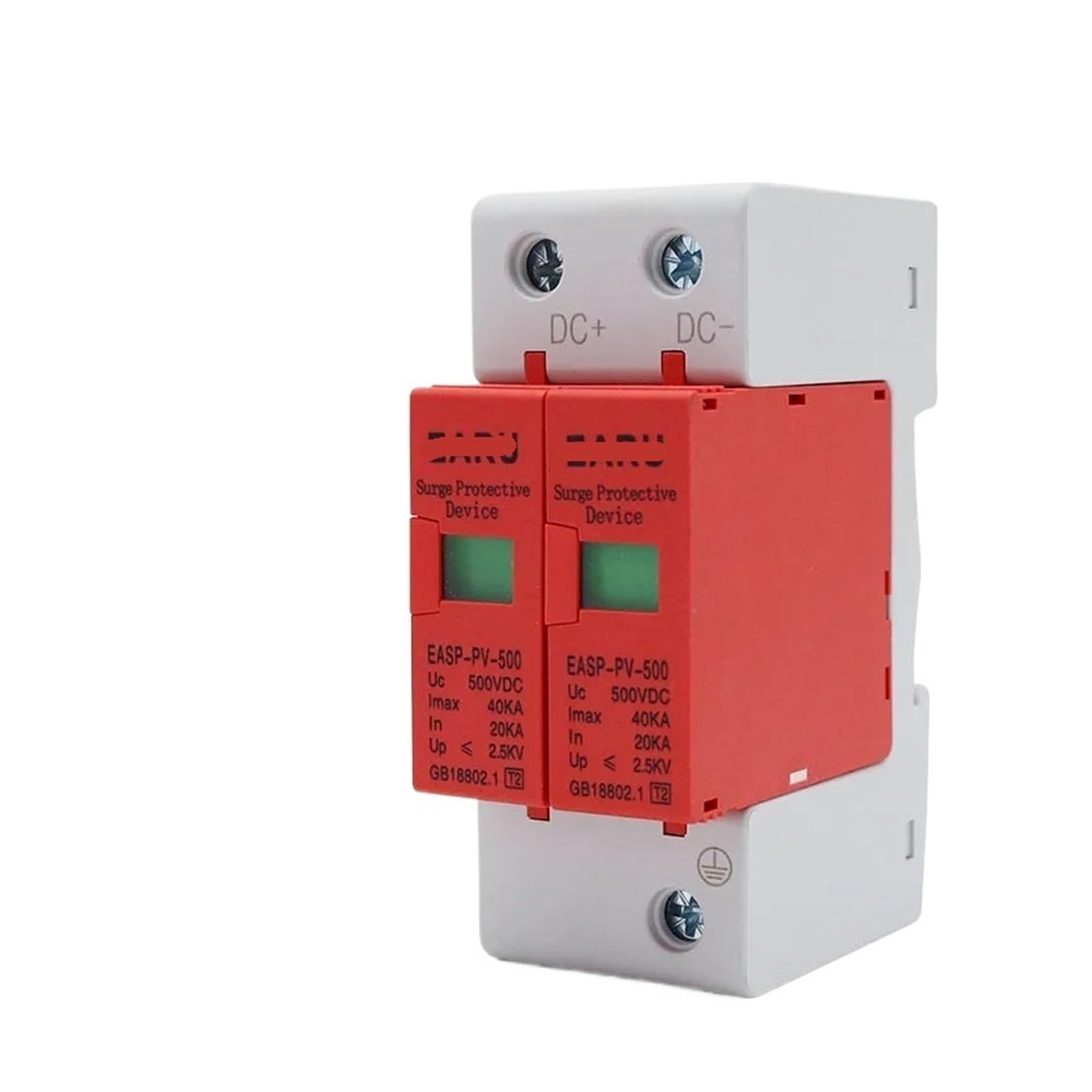 SPD 2P DC 500V 20KA-40KA protector de sobretensiones para hogar solar 4