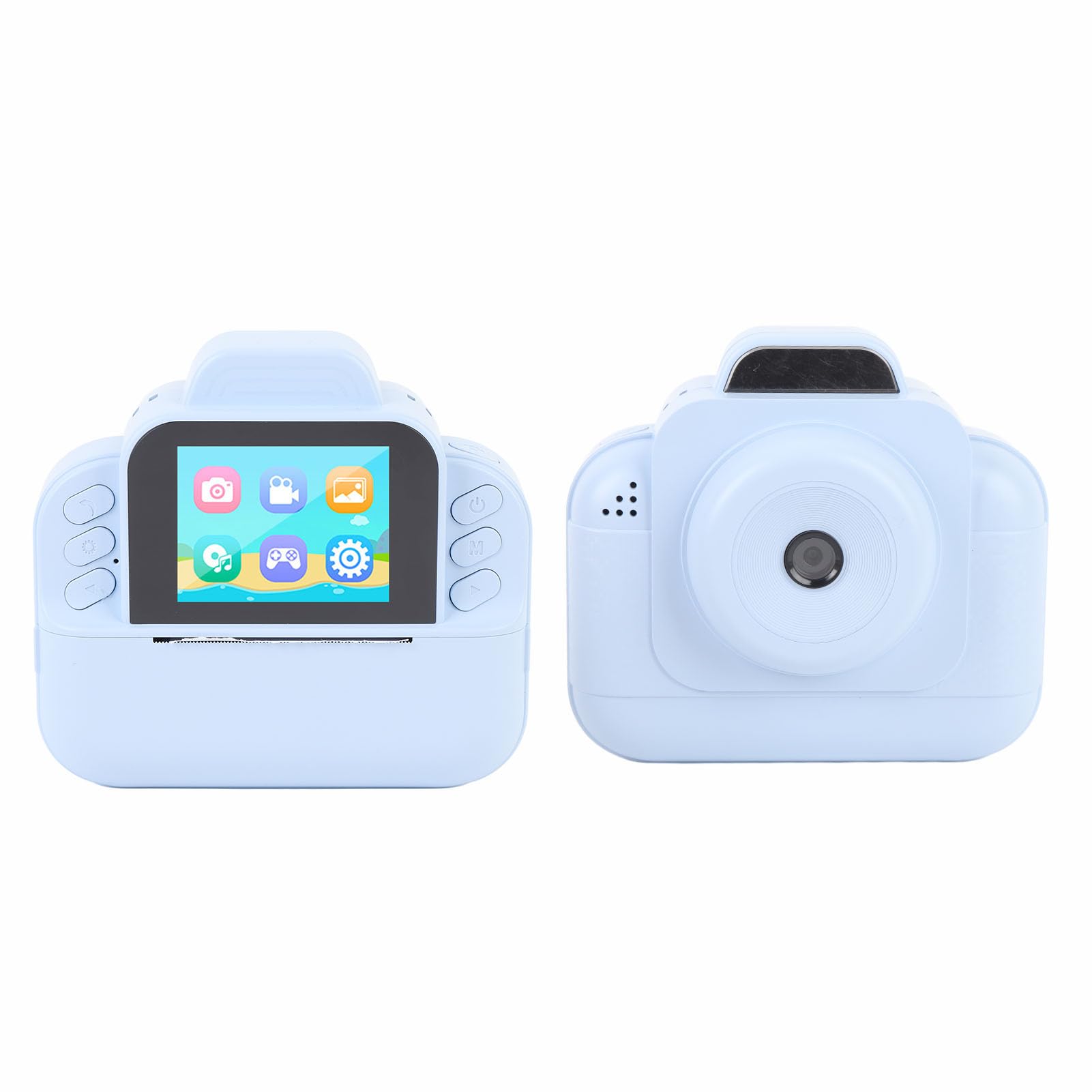 Sxhlseller Cámara de Impresión Instantánea para Niños con Pantalla HD de 2,4 Pulgadas, Fotografía de 48 MP, Vídeo 1080P, Zoom Digital 6X, Filtros y Juegos, Incluye 3 Rollos de Papel de Impresión,