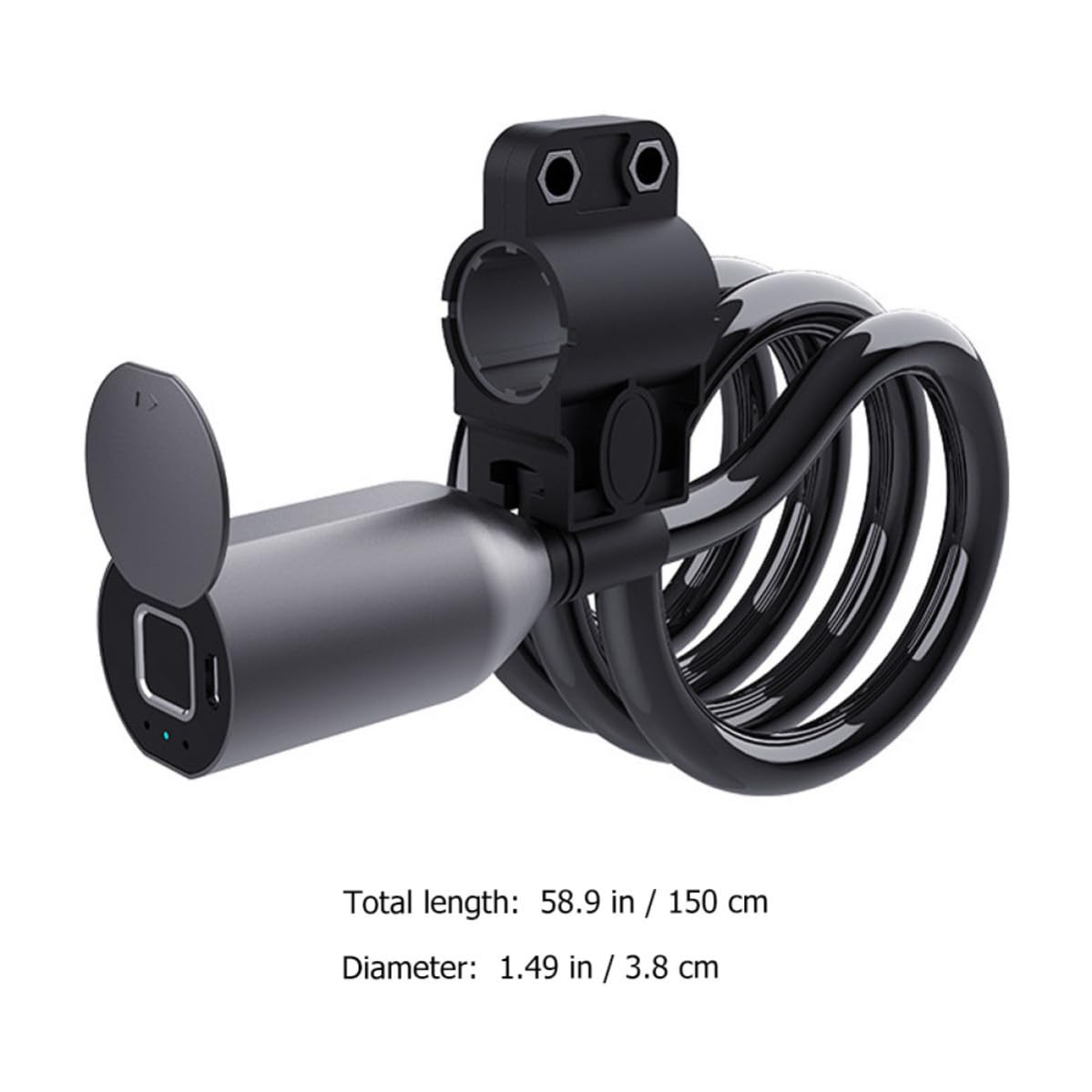 Fahrradschloss mit Fingerabdrucksensor und App, Ip65